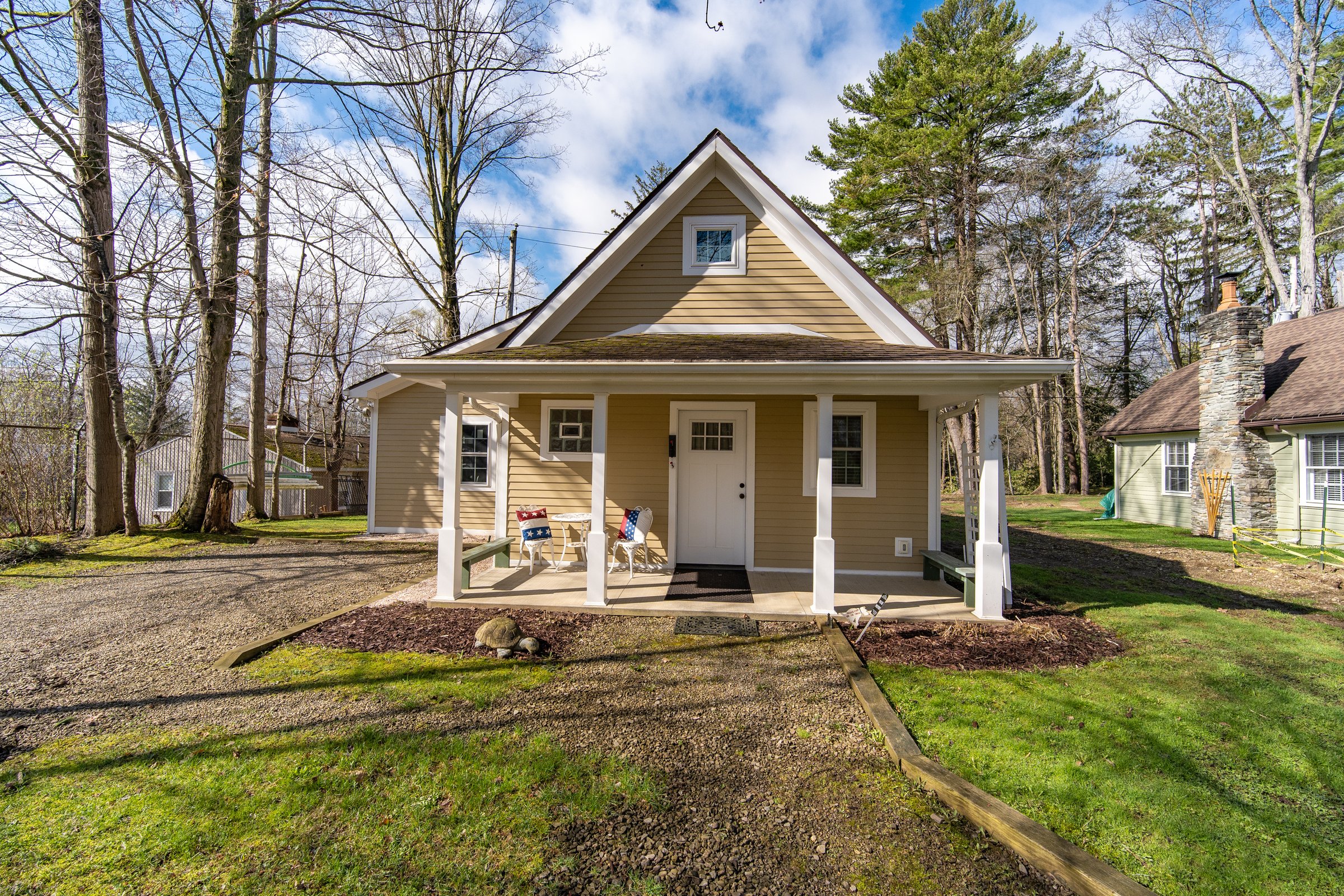 The Cottage exterior in spring