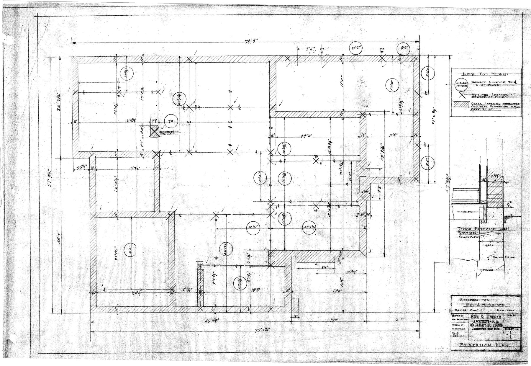 Foundation plan blueprint
